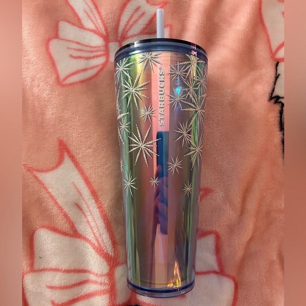 Starbucks Snowflake Tumbler with Straw